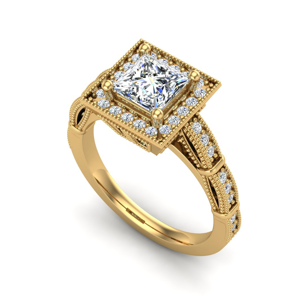 Evie Halo Engagement Ring